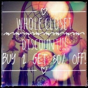 WHOLE CLOSET DISCOUNT!!!